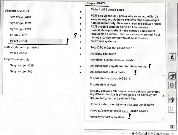 Diagnostika motoru.
