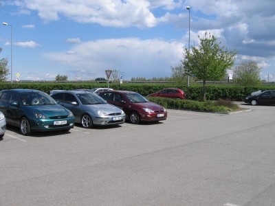 Parkující kolona z Vyškova